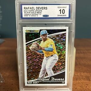 Rafael Devers 2022 Topps Update Black Gold Gem Mint 10